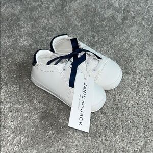 Janie and Jack White and Blue Sneakers Comfortable Design 12-18 months NWT!